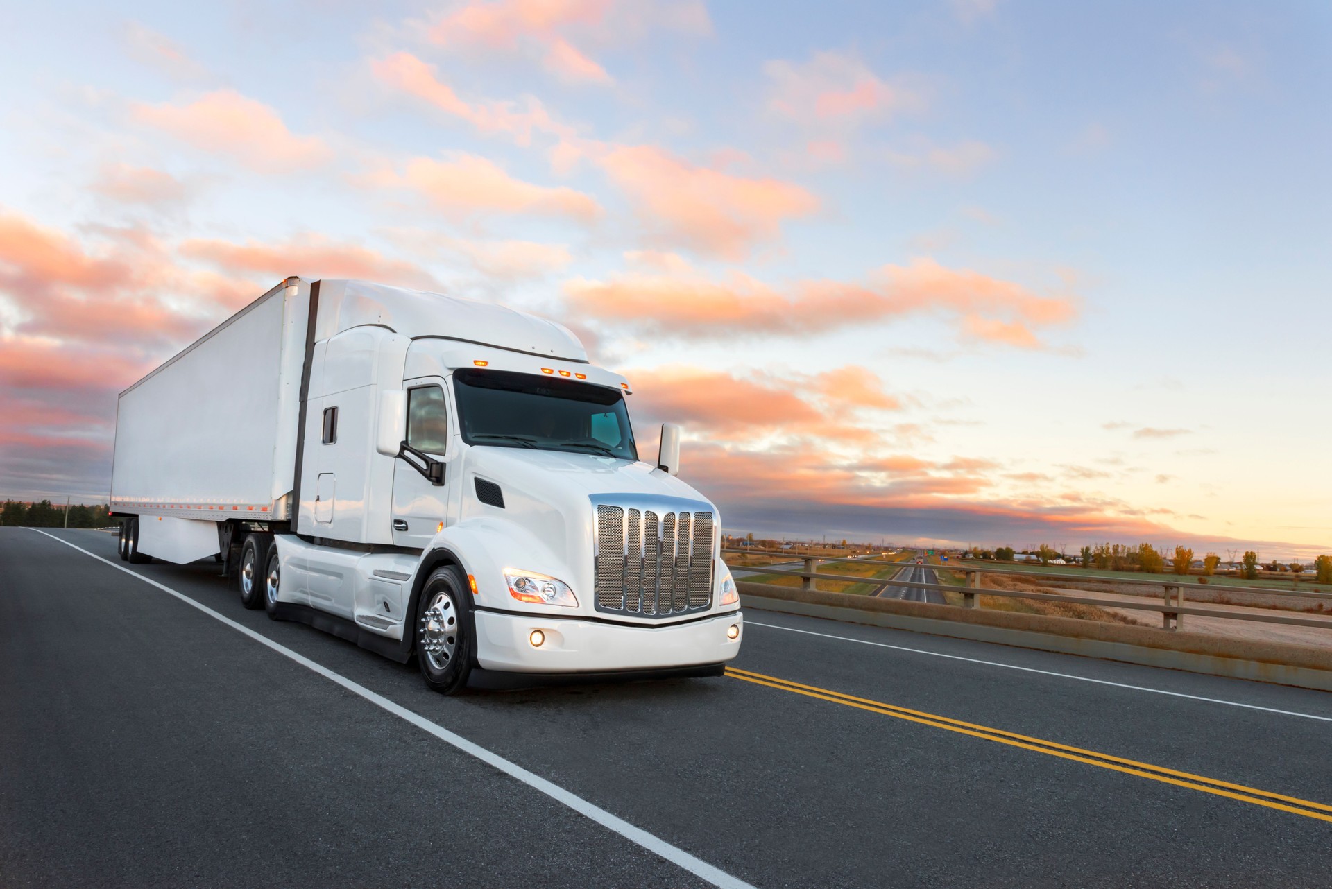 Truck on the road